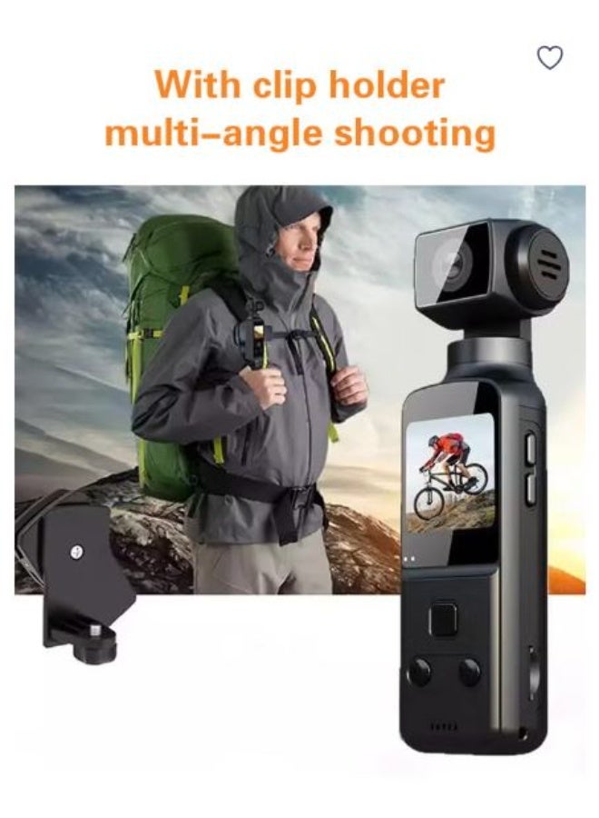 Handheld 5K Video Camera Camcorder, UHD 5K 60fps WiFi Pocket Digital Body Camera, 6-Axis Gyroscope Vlogging Camera with 1.33-inch Screen, Mic Included, for Photography - Image 4